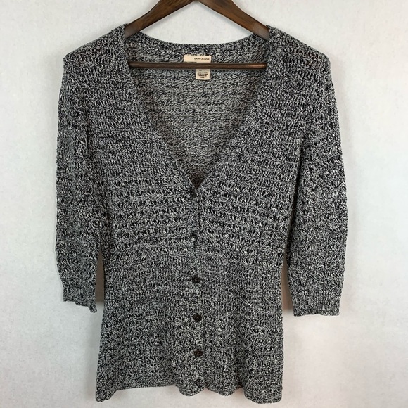 DKNY Jeans 3/4 Sleeve Button Up Cardigan Sweater S - Picture 1 of 5